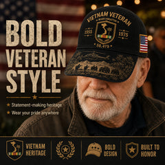 Vietnam Veteran Never Forgotten 1955–1975 Commemorative Cap